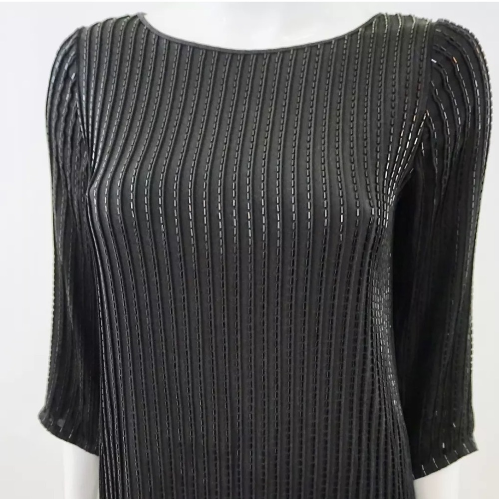 Alice + Olivia Black Sequin Top